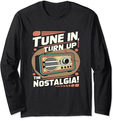 Tune In, Turn Up the Nostalgia with Vintage Radio Langarmshirt