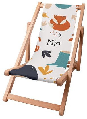 DreamRoots Liegestuhl Kinder Outdoor Personalisiert, Faltbarer Kinderliegestuhl bis 30kg, Waschbarer Bezug aus 100% Polyester, Ideal für Garten, Camping und Strand