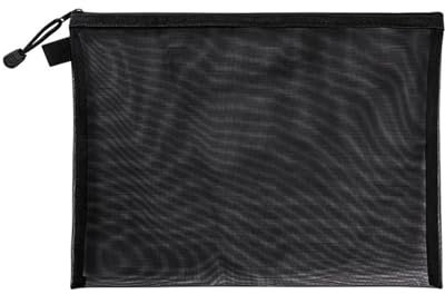 Zip Beutel Klein Netz-Aktentasche, A4, A5, A6, transparent, mit Reißverschluss, Testpapier, Informationstasche, Büro, Student, Stifttasche, Fachtasche, Puzzle-Aufbewahrungstasche(Black,A4(33.5X24cm))