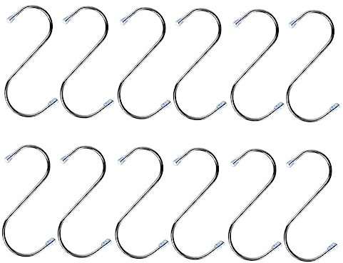 VILLFUL 12stücke Edelstahl Kleiderbügel Türhaken s Form Handtuch Aufhänger Für Küche Organizer-kleiderbügel Für Hintertür Türhaken Für Hüte Für Mäntel Für Handtücher Kleiderhaken