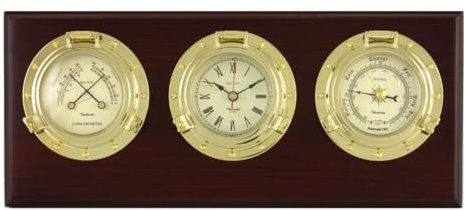 Nauticalia Anchor Porthole Clock/Barometer/Thermometer/Hygrometer Set