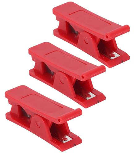 3 Pcs PTFE Tubing Cutter Capacity Soft Tube Cutter Plastic Tubing Cutter for Nylon PVC PU Pipe (Red)