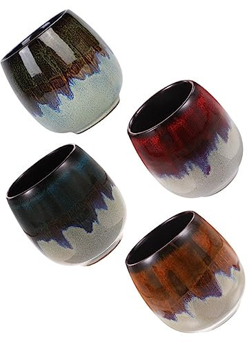 PRETYZOOM 4piezas Tazas De Cerámica Taza De Espresso Vaso De Café Para Hogar y Oficina
