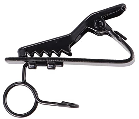 JOINPAYA Metall Mikrofonklemmen Universelle Ansteckclips 12 Stück Schwarz mit Hoher Elastizität für Kleiner Mikrofone und Mobiles Karaoke im Persönlichen Gebrauch