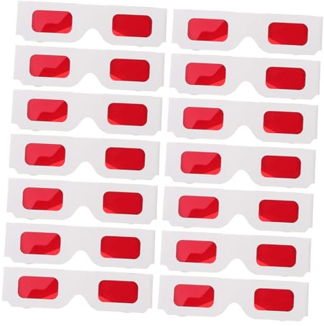 Gafas de Difracción 50piezas de Papel Rojas para Niños, Diseño Colorido | Pack para Fiestas y Displays, Cómodas y Ergonómicas, Experiencia de Visión Mejorada