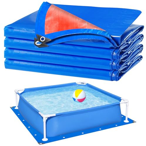 RGJ 10 Ft Pool Liner Pad for Above Ground Pools, Thickened Pool Mat Tarp for Under Pool, Dual-Color Pool Ground Pad Cloth Floor Mat for Pool Bottom, Puncture Protection & Extend Liner Life