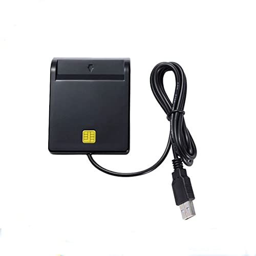 Asyduey Lector de Tarjetas Inteligentes USB para Tarjetas Bancarias IC/ID Lector de Tarjetas EMV 7 8 10 para Linux OS USB- 7816