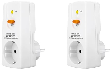 PAGJHRFJG 2X 16A Gfci Spina di Protezione Contro Le Perdite Presa RCD Interruttore Automatico Domestico Interruttore di Sicurezza Spina di Protezione Personale Spina UE