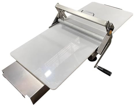 Sfogliatrice Pieghevole, Macchina Manuale per La Pasta in Acciaio Inox, con Piano di Lavoro 90x39 Cm, Spessore della Sfoglia Regolabile, per Preparare La Base per Fudge E Pasta per Pizza