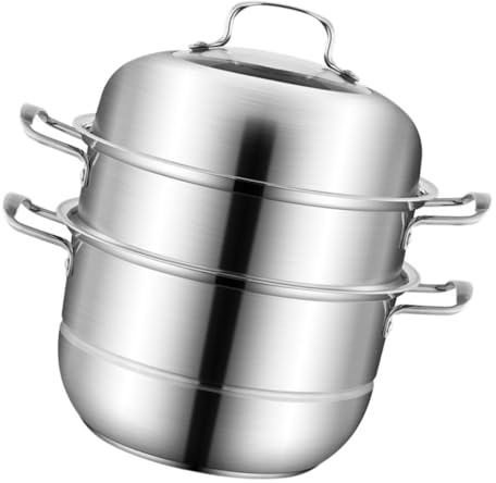Hemobllo Cuiseur Vapeur Multifonctionnel Acier Inoxydable Pour Soupe Casserole à Vapeur Domestique Pot-au-feu