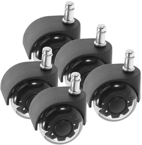 VICASKY 5pezzi Rotelle Per Sedie Da Ufficio Rotelle Girevoli Per Sedie Per Moquette Per Pavimenti Per Ufficio