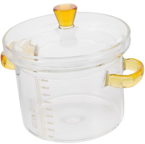 VALICLUD Cocotte avec Couvercle Bol à Ragoût Transparent pour Cuisine Casserole pour Plaque de Cuisson
