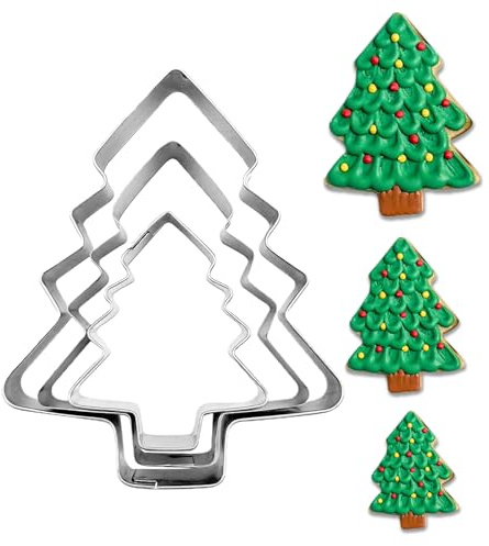 Stampino per biscotti in metallo, per Natale, Natale, festival, decorazione per torte, biscotti per le vacanze, di pan di, albero di Natale