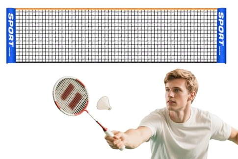 Rete da badminton di ricambio: rete sportiva professionale, attrezzatura durevole per l'allenamento interno ed esterno, da competizione di torneo | cortile, giardino, campo, gioco