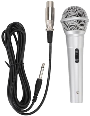 Cuifati Handhållen Trådbunden Mikrofon, 6,5 Mm Kardioid Dynamisk Sångmikrofon med Brusreducering för Karaoke Sångmaskin Amp Mixer Stage Performance