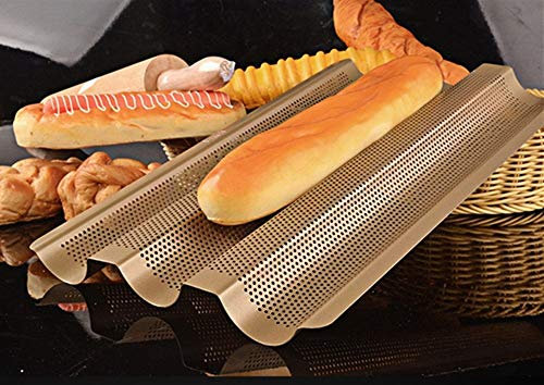Baguette Plaque de cuisson antiadhésive pour 3 baguettes