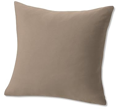 ESTELLA Kissenbezug Feinjersey | Kiesel | 40x40 cm | ideale Passform und praktischer Reißverschluss | trocknerfeste und bügelfreie Kissenhülle aus 100% Baumwolle