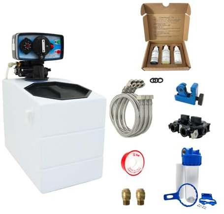 Descalcificador 4l Fleck 5600 Mc Cronométrico Con Kit De Instalación Descalcificador De Agua Domestico