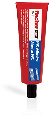 Fischer PVC-125, Adesivo istantaneo liquido per Saldatura a freddo di tubazioni, cavi e altri materiali in PVC, 125 ml, 46926, Trasparente