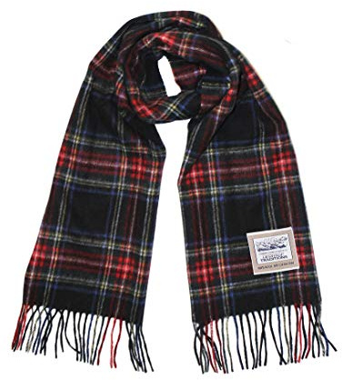 Heritage Traditions Schals, Schals und Tragetücher aus 100% reiner Wolle mit Schottenmuster (Black Stewart)