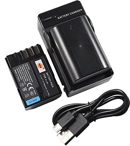 DSTE D-LI90 Lot de 2 Batteries Li-ION et Chargeur Micro USB compatibles avec Pentax K-7 K-7D K-5 645D K5IIS K52 K5II K01 K-3 Mark III