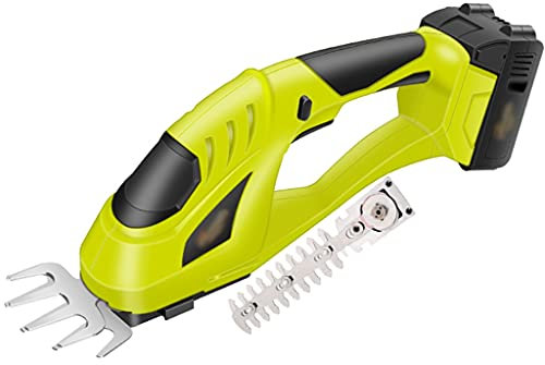 YHRJ Recortasetos eléctrico Cortacésped eléctrico Recargable, Cortasetos portátil pequeño para el hogar, Cortadora de césped 12V desmalezadora (Color : A)
