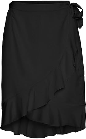Vero Moda Henna Wrap Short Skirt, svart, M