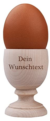 polar-effekt Personalisierter Eierbecher mit Wunschgravur - Eierbehälter aus Ahornholz - Veganes Naturprodukt - besonders nachhaltig - für Frühstück, Haushalt - Geschenk für Geburtstag, Weihnachten