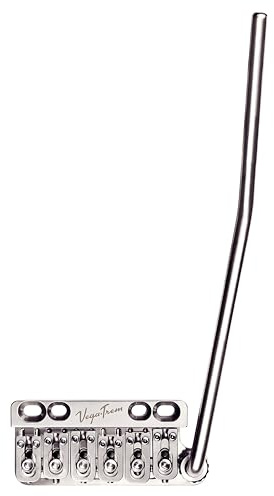 Vega-Trem VT1 Standard 6 Viti Ponte Tremolo Lucido per Chitarra Stratocaster - Installazione Facile Senza Modifiche