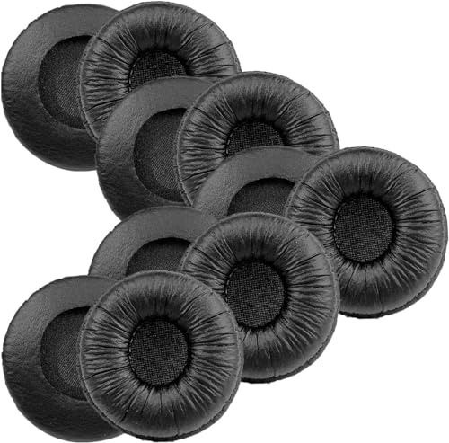Ear Cushions for Plantronics Jabra Headset Replacement 50mm Ear Pads | Works for Plantronics HW251N HW261N HW510 HW520 Blackwire C310 C320 3210 3220 3320, Jabra Pro 920 930 Biz 1500 2400 (10 Pack)