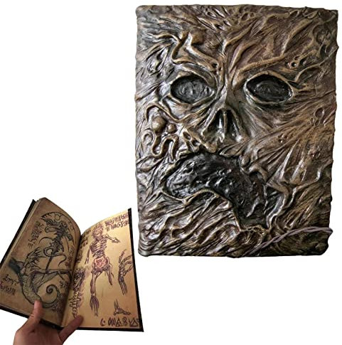 The Necronomicon - Das Buch der Toten Notizbuch Tagebuch | Necronomicon Ex-Mortis | Necronomicon Evil Dead Book aus Harz | Horrorfilm Prop Notizbuch Tagebuch Totese Zauberbuch für Home Desktop