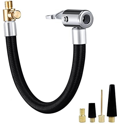 Wootap Reifenfüller Ersatzschlauch Ventilverlängerung Luftschlauchadapter Aufblasrohre für Pumpe von Fahrrad Motorrad Autoreifen (30cm)