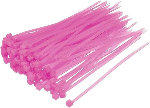 JDYYICZ Cable Zip Ties Nylon Cable Wire Ties 4 Inch Self-Locking Nylon Tie Wraps Pink 100pcs