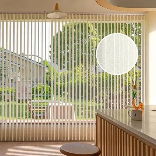 Pxzybd Vertikaljalousie Für Fenster,Verstellbare Lamellenvorhänge,Vertikaljalousien Innen,Streifenvorhang,Verdunkelungs-/Wärmeisolationsjalousien,Für Wohnzimmer,Terrasse,W×H-70x175cm/28x69in