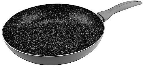 KARL HAUSMANN Poêle à Induction Ø 26 cm - Poele Aluminium Antiadhésive Non Toxique avec Revêtement Granit Marbre - Compatible Tous Feux Incluant Gaz - Sans PFOA ni PTFE - Frying Pan - Poêles a Frire