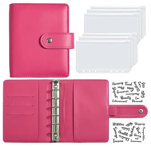 KOSTEN Classeur Budget A7 Budget Cartable Set Cash - Filled Enveloppe Planificateur De Système Mini - Financier Cartable avec Poche-Je Set avec 2 Sticker-L 'A7