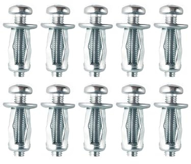 10 Pcs Cavity Wall Fixings Anchors, M5*25 Heavy Duty Metal Hollow Wall Fixings Anchors Plugs Expansion Screw Bolts for Drywall Plasterboard
