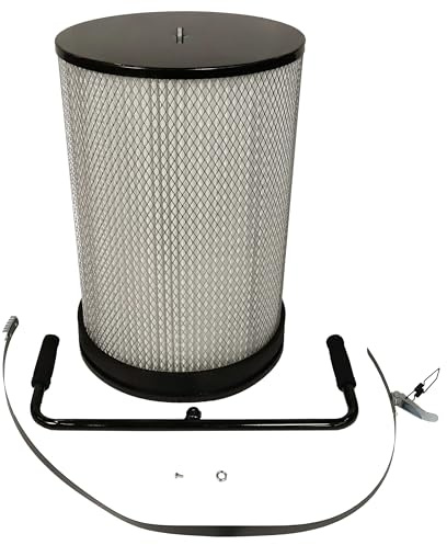 vhbw Feinstaubfilter Ersatz für HBM 7427-E (Model 1) für Absauganlage | Feinstaub-Filterpatrone mit Reinigungsbürste