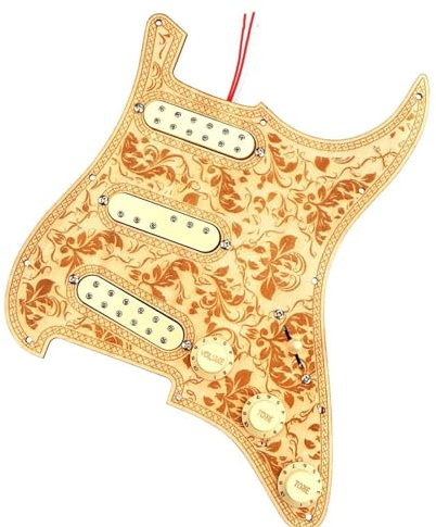 Pickguard Tonabnehmer Set Vorverdrahteter, Mit Schlagbrett Beladener Mini-Humbucker-Tonabnehmer In Single-Coil-Größe Für E-Gitarrenholz