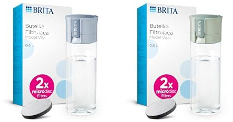 BRITA Water Filter Bottle Light - Green & Water Filter Bottle Light - Blue