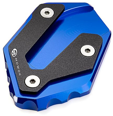 MOWOK Placa para caballete motocicleta para MT07 MT09 TRACER 9 GT 900GT 700GT tracer7 XSR 700 900 R7 R125 FZ6 XJ6 MT-125 MT-09 SP 2024 2025 Accesorios de moto soporte lateral extensión pie (Azul)