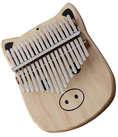 ifundom 1pc Pig Shape Keys Kalimba Thumb Piano for Beginners Portable Wooden Musical Instrument for Anytime Anywhere