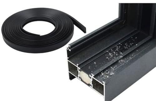Burlete Ventana Corredera, Burletes para Ventanas de Aluminio, Burletes para Ventanas Correderas, Burlete de Goma para Ventanas para 14mm and 23mm Wide Window Recess Gaps (Negro,20M,23mm W)