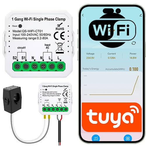 Sone Smart One WLAN Stromzähler 80A CT Klemme Tuya Smart Life