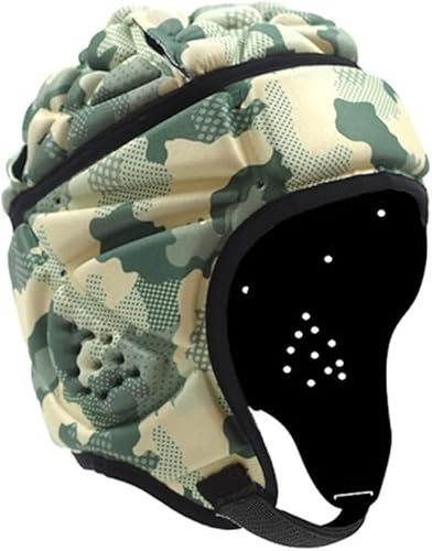 Rugby Helm Fußball Torwart Helm Tormann Torhüter Schutzhelm Verstellbarer Kopfschutz Fußballkopfschutz Kopfbedeckung Antikollisionskappe für Jugendliche Erwachsene