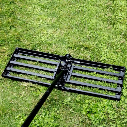 Lawn Leveling Rake, Ground Plate 190cm 75*25cm Extra Long Handle Lawn Leveler Rake Levelawn Tool for less effort Lawn Lute, Levelawn Tool for Garden, Golf Course, Farm, Backyard, with handle