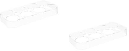 Veemoon 2 Stück Eierbox Kühlschrank Fächer Langlebig Stapelbar Frischhaltend Eieraufbewahrung für Gefrierschrank Küche Camping Organizer Eierbehälter Robust Praktisch