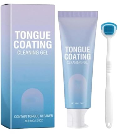 Mint Zungenreiniger-Gel-Set, Zungenschaber und -bürste, Zungenreinigungsgel-Paket, zur Erhaltung eines frischen Atems, (1pcs)