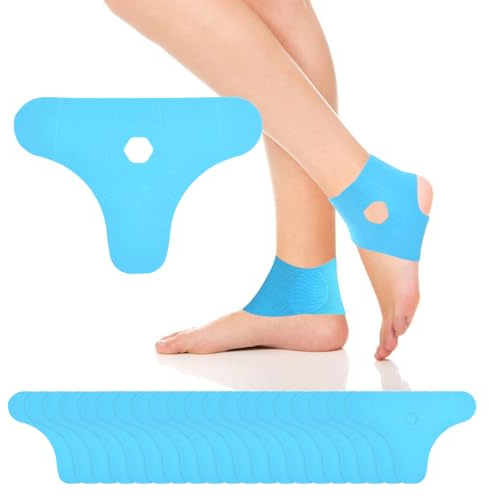 20 Stück PreCut Kinesiotapes, Tape Sprunggelenk Vorgeschnitten | Hautfreundlich tape Knöchel Wasserfestes Elastisches Physio Truetape Fussgelenk Kinesiologieband Knöchelstütze Trage-komfort