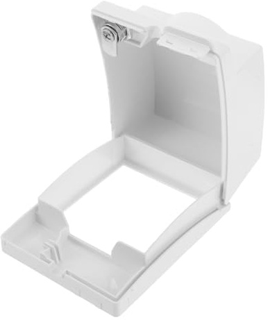 ELAYARD Copertura per Presa Elettrica Tipo 86 con Lucchetto Scatola di Protezione per Spina da Bagno e Cucina Copertura Protettiva Bianca Resistente All’Umidità e Agli Schizzi